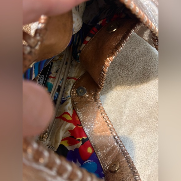 Sharif Metallic Silver and Bronze Hobo Bag - Picture 11 of 16